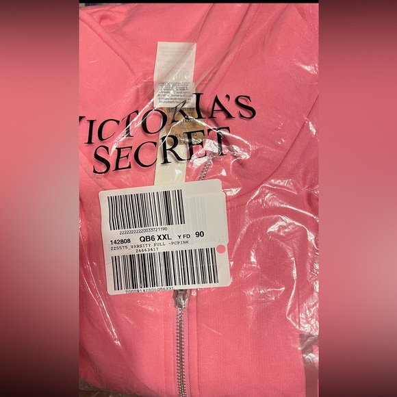 Vs PINK full zip sweatshirt high waist flare pant long sleeve tee dreamy pink - Picture 8 of 11